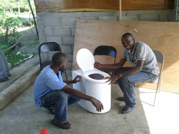 SOIL's staff checking the ins and outs of a mock-up for a new design